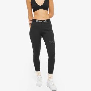 Essentials Fear of God FOG Black low rise logo waistband leggings Unisex XXS